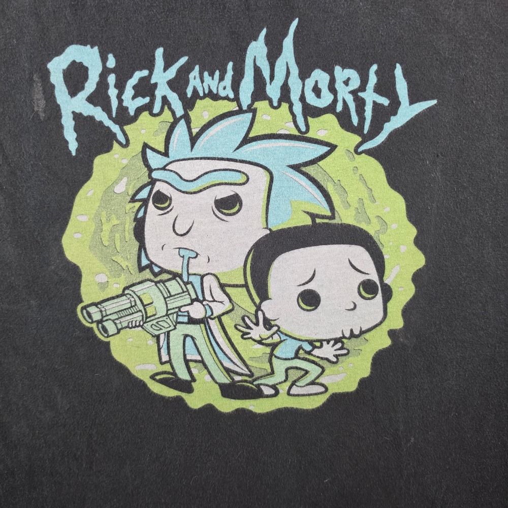 Funko Rick and Morty T-Shirt Mens Medium Black Pop Tees Adult Swim Graphic 2017 - Picture 4 of 6